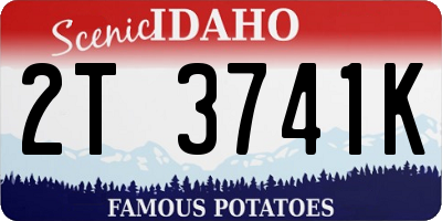 ID license plate 2T3741K