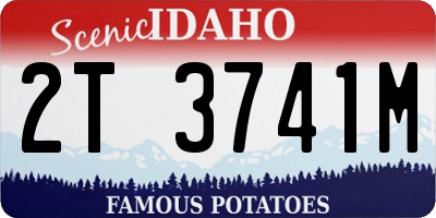 ID license plate 2T3741M