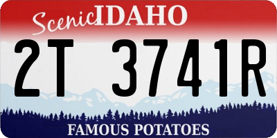 ID license plate 2T3741R
