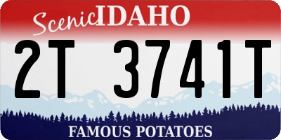ID license plate 2T3741T