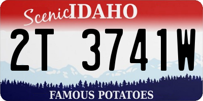 ID license plate 2T3741W