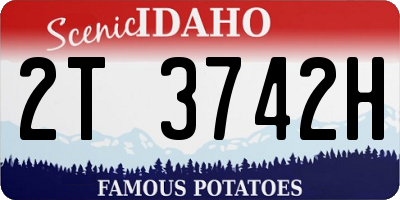 ID license plate 2T3742H