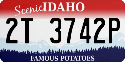 ID license plate 2T3742P