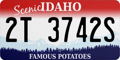 ID license plate 2T3742S
