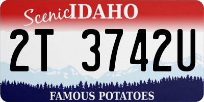ID license plate 2T3742U