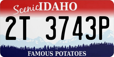 ID license plate 2T3743P