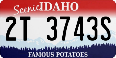 ID license plate 2T3743S