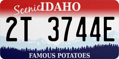 ID license plate 2T3744E
