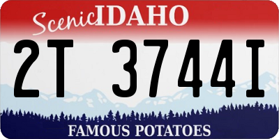 ID license plate 2T3744I