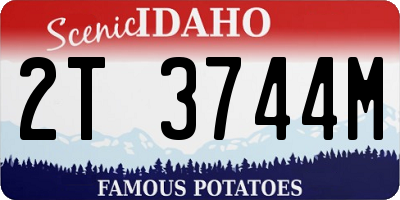 ID license plate 2T3744M