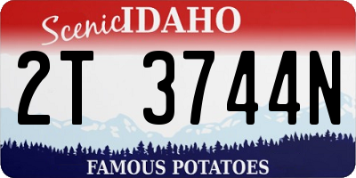 ID license plate 2T3744N