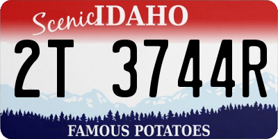 ID license plate 2T3744R