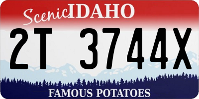 ID license plate 2T3744X