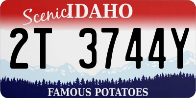ID license plate 2T3744Y