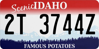 ID license plate 2T3744Z