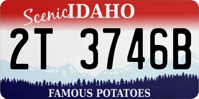 ID license plate 2T3746B