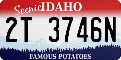 ID license plate 2T3746N