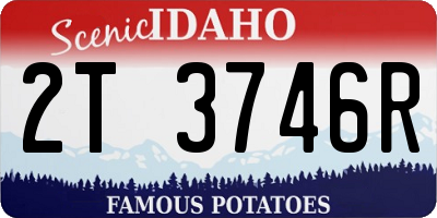 ID license plate 2T3746R