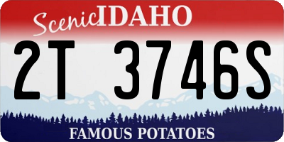 ID license plate 2T3746S