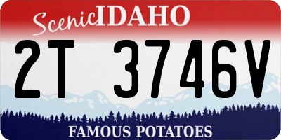 ID license plate 2T3746V
