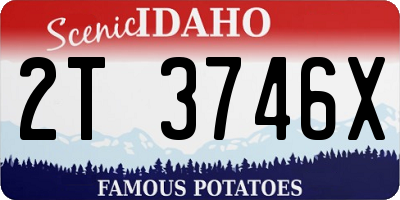 ID license plate 2T3746X