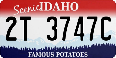 ID license plate 2T3747C