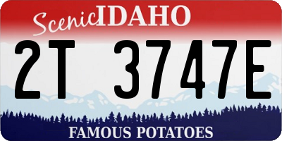 ID license plate 2T3747E