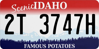 ID license plate 2T3747H