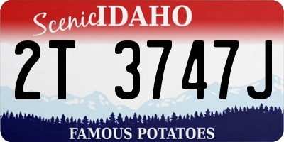 ID license plate 2T3747J