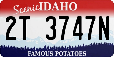 ID license plate 2T3747N