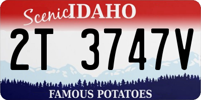 ID license plate 2T3747V