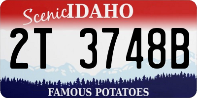 ID license plate 2T3748B