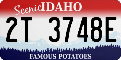 ID license plate 2T3748E