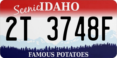 ID license plate 2T3748F