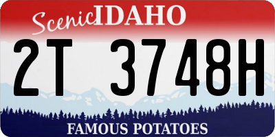 ID license plate 2T3748H