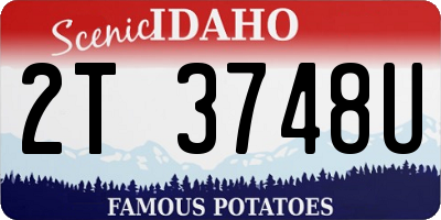 ID license plate 2T3748U