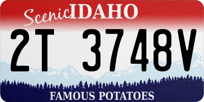ID license plate 2T3748V