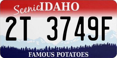 ID license plate 2T3749F
