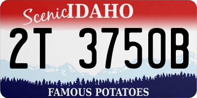 ID license plate 2T3750B