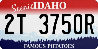 ID license plate 2T3750R