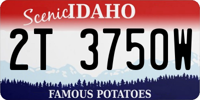 ID license plate 2T3750W