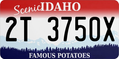 ID license plate 2T3750X