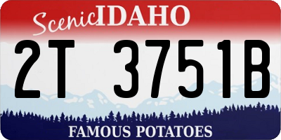 ID license plate 2T3751B