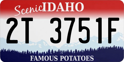ID license plate 2T3751F