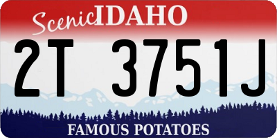 ID license plate 2T3751J