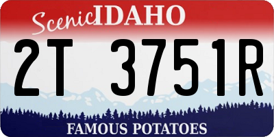 ID license plate 2T3751R