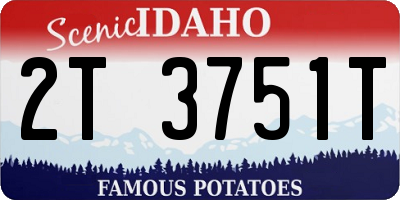 ID license plate 2T3751T