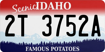 ID license plate 2T3752A