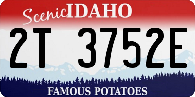 ID license plate 2T3752E