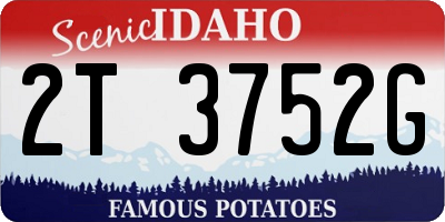ID license plate 2T3752G